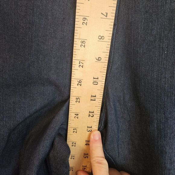 White Stag womans 18 beach cruise grandma blue denim Cotton Blend capri pants - Picture 4 of 7